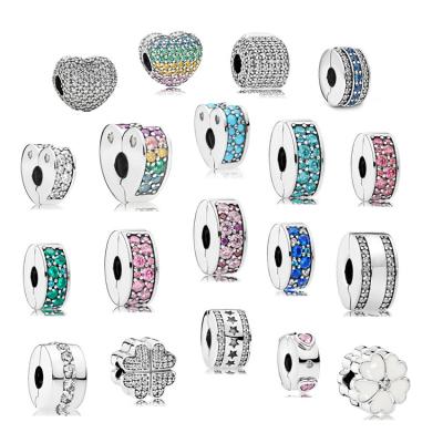 China Romantic Original Custom 925 Sterling Silver Setting Buckle Safety Buckle For Pandoraer DIY Beaded Bracelet for sale