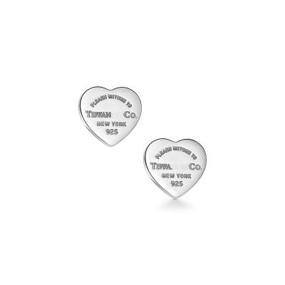 China Other tiff wholesale 1873 earrings S925 Sterling Silver Peach Heart Earrings for sale