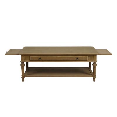 China Modern Oak Yellow And Gray Color Contemporary Coffee Table Wooden Coffee Table For Living Room for sale