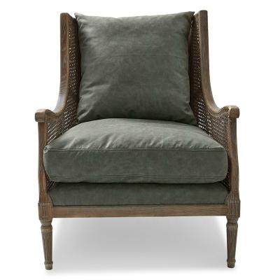 China Good Selling Modern Survivor High Back Arm Sofa Chair Gray Vintage Design Modern Design Single Seat for sale