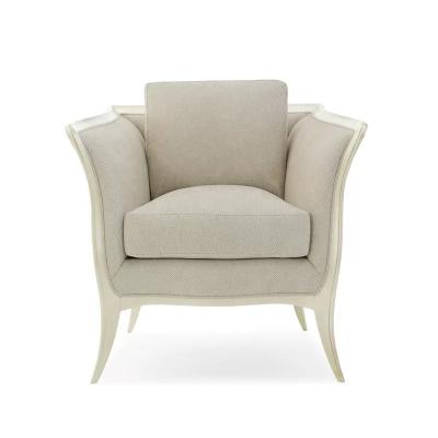 China Champagne Color Wool Flared Arm chic modern Sofa Chairs Single One Seater luxury Sofa Chair for sale