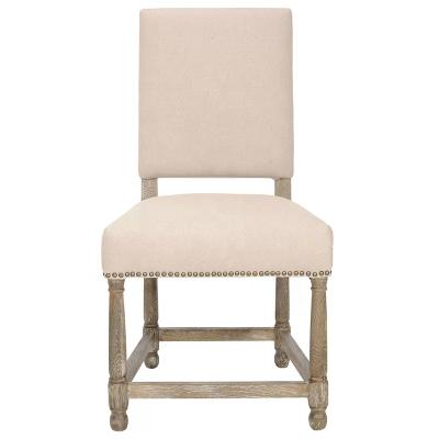 China Best Selling Modern Gray Fabric Durable Dining Chair Nordic Solid Wood Chair for sale