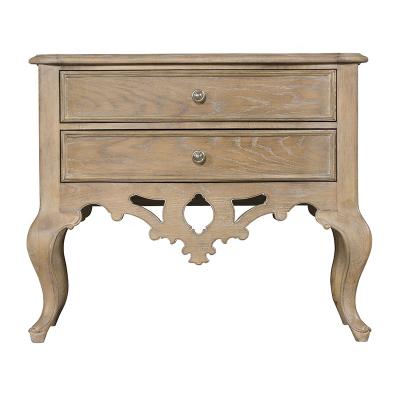 China Vintage Modern Oak Weathered Retro Gray Color Night Stand Wood Bedroom Night Stands for sale