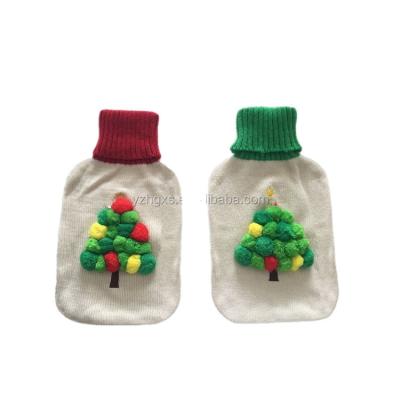 China New Three Dimensional Rubber Gift Knitted Blanket Green Tree Pattern For Hot Water Bottle for sale