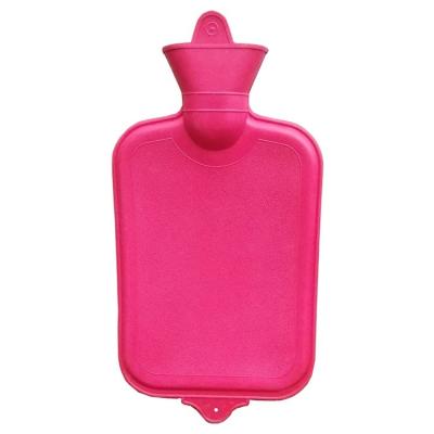 China Natural Rubber Both Sides Thick Plain 2000ml GS Anti-Explosion Giant Rubber Hot Water Bottle With Hanger Hole For Seniors for sale