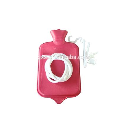 China Natural Rubber Medical Reusable Hot Water Bottle Enema Vaginal Irrigation Bag for sale