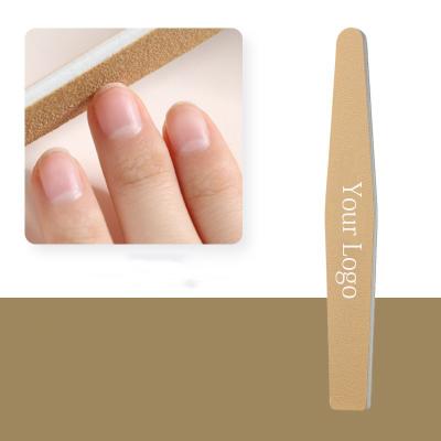 China Durable RTS Professional Nail Salon Art Double Side Disposable Nail File Sandpaper Brown Nail File For Fingernail Polish for sale