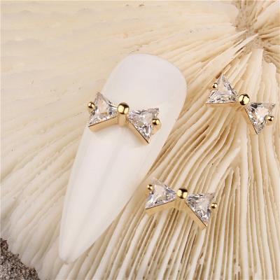 China Nail Charms Jewelry RTS 3D Nail Art Charms Luxury Zircon Diamond Decoration Jewelry Nail Rhinestones For Women Nail Beauty for sale