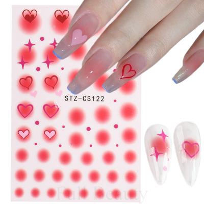 China Convenient Wholesale Custom French Tip Nail Art Decal Pattern Gel Self-adhesive Nail Charms Stickers For Girls Decoration for sale