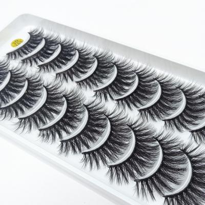 China Natural Soft Eyelash RTS Mink Hair Hand Made Fluffy Full Strip Volume Eyelash Extention Natural Long False Eyelashes For Eye Extention for sale