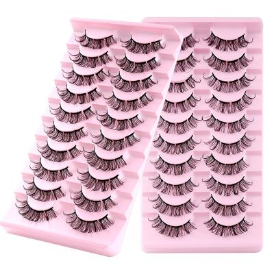 China Natural Long RTS Lashes Wholesale Diy Eyelash Extention Full Strip Fluffy Luxury Faux Mink False Lashes For Eye Beauty for sale