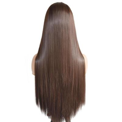 China Straight RTS Wholesale Wig Stands Long Black Dummy Hair Silky Straight Head Lace Front Wig of Synthetic Lace Wig For Women for sale