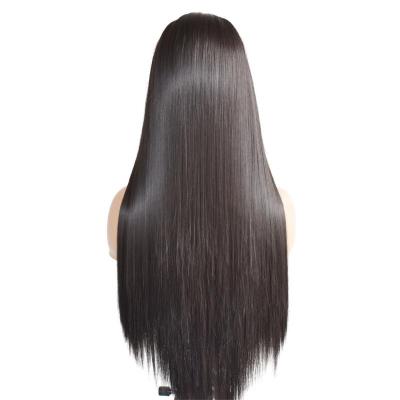 China Straight RTS Wig Vendor Color Layered Cut Synthetic Hair Cuticle Aligned Lace Front Fiber Hair Wigs For Women Lace for sale