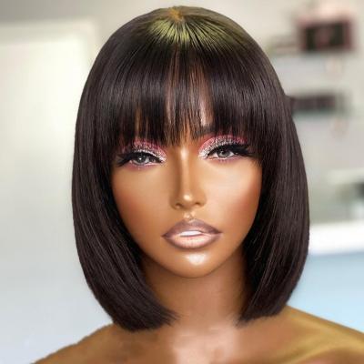 China Straight RTS Wholesale Bob Wig Lace Wig Virgin Human Hair Women Lace Wig Natural Hair Best Frontal Original Human Hair for sale