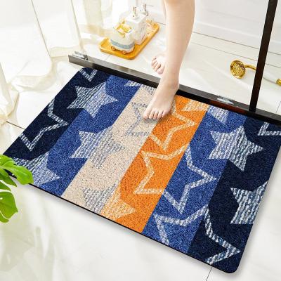 China Stain Resistant Diatomaceous Earth Shaggy Mats For Living Room Soft Fluffy Carpet Covers Bathroom Mat for sale