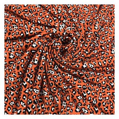 China Organic Factory Outlet Custom Digital Printing Leopard Print Design Rayon Jersey Knitted Fabric For Clothes for sale