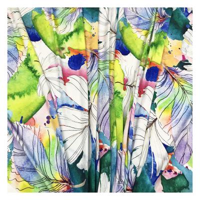 China Organic factory outlet custom digital printed original bamboo fiber sheet vibrant design fabric for garment for sale