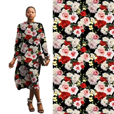 China New Fashion Polyester Pattern 100D Organic Pink Chiffon Custom 100% Digital Printing On Fabric For Clothes for sale