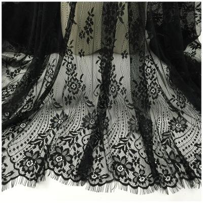 China Viable Factory Outlet 3*1.5 Meters Soft Eyelash Lace Fabric For Women Dress for sale