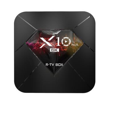 China 2022 New Product Support 6k 6K Android9.0 X10 PLUS TV Box Allwinner H6 4GB 32GB Internet TV Box for sale