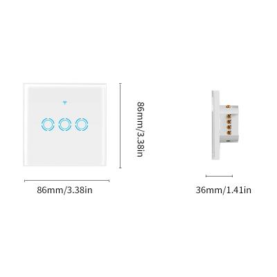 China Smart 3 Band Wall Wifi Switch GSP-03 Excel Digital EU Standard Wall Wifi GSP-03 White 1 2 Wifi Switch for sale