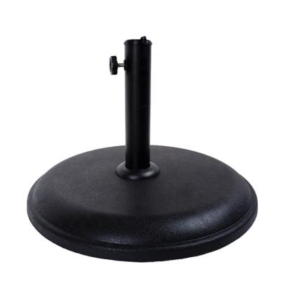 China Patio Resin Umbrella Base Round Umbrella Base For Beach Screw Black Base For Sun Umbrella for sale