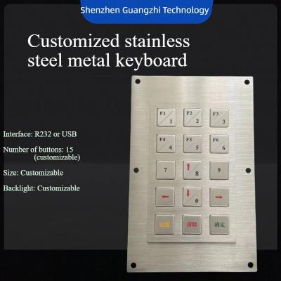 Κίνα Customized stainless steel metal button metal keyboard, waterproof, dustproof, and bacteria resistant keyboard προς πώληση