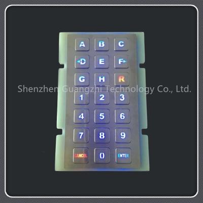 China Customized 21 Key Keyboard 3 * 7 Matrix Layout Sus 304 Stainless Steel Material for sale