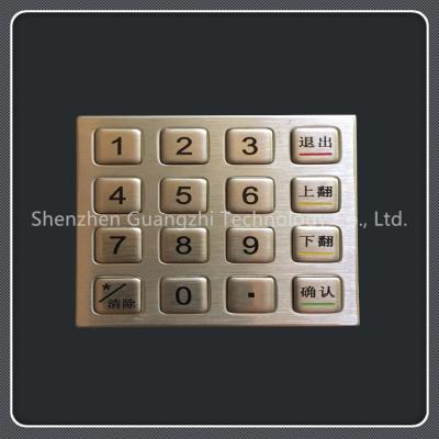 China Micro Metal Numeric Keypad Dustproof For Self Service Inquiry Machine for sale