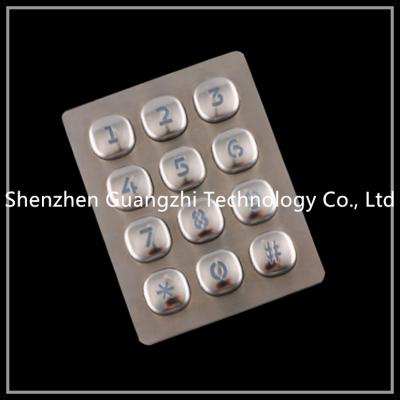 China 12 Mirror Keys Led Backlit Keyboard , Stainless Steel Electric Gate Keypad for sale