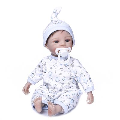 China Very soft reborn baby twins cartoon toy NPK 35CM silicone premie birthday gift toy very soft collectable cuddly baby clothbody toy for sale