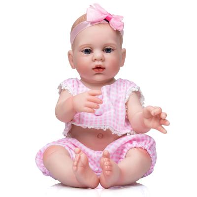 China Bebe Doll Soft Touch NPK 40CM Full Body Soft Full Silicone Waterproof Paint Collectable Toy Girl Doll Hand Detailed Bath Art Doll for sale