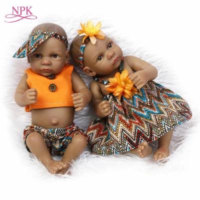 China NPK Soft Full Body Silicone Reborn Baby Reborn Babies 10Inch Soft Reborn Bebes Realista Doll For Girls Gift Bath Toys for sale