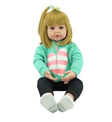 China Cartoon Toy NPK Baby Dolls 45cm Soft Touch Silicone Reborn Bebe Dolls Vinyl Toys Big Dolls For Girls Gift Cute Toy for sale