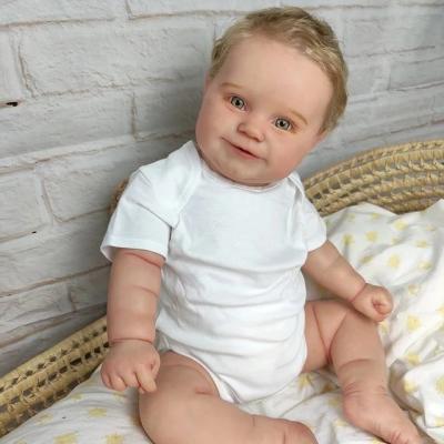 China Soft NPK 50CM Maddie in Green Eyes Blonde Hair Boy Doll Soft Cuddly Body Realistic Baby - Doll for Kid Gift for sale