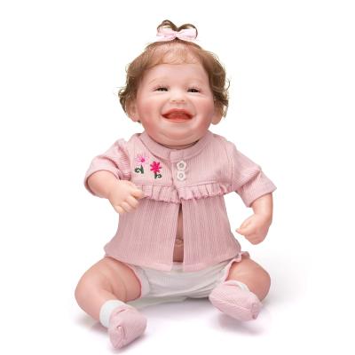 China Full Body Toy NPK 49CM Cartoon Soft Silicone Body Waterproof Reborn Bebe Doll Sweet Happy Baby Bath Toy For Christmas Gift for sale