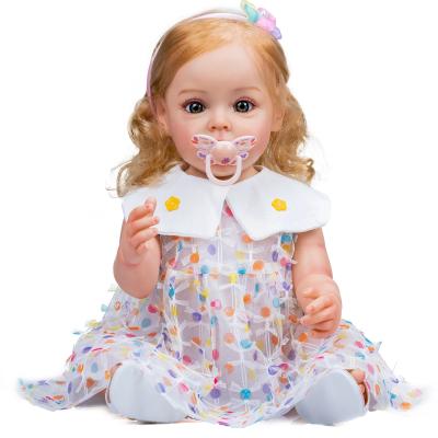 China Boneca Soft Baby Doll Toy NPK 55CM Cartoon Dolls Full Body Silicone Premie Bebe Reborn Realistic Newborn Baby Doll for sale