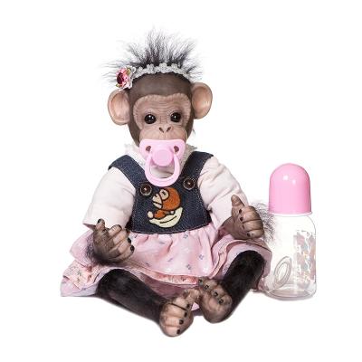 China Cute Soft Cloth Babies Doll Child Toys Npk 40cm Cartoon Baby Body Monkey Doll Newborn Silicone Birthday Gift for sale