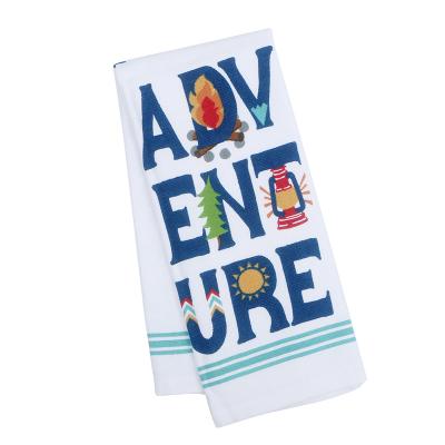 China Cotton Viable Reusable Kitchen Towels For Kitchen Decoration Fun Letter Printed Tea Towels Are On Sale for sale