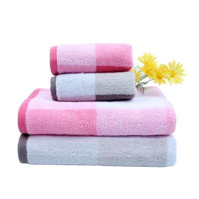 China Wholesale Viable 100% Cotton Hand Towels Bath Towel Set Of 2 Washcloths Highly Absorbent For Bathroom Shower Towel for sale