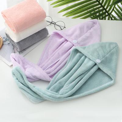 China Wholesale QUICK DRY Microfiber Corral Fleece Cloth Towel Quickly Dry Hair For Women Drying Long Thick Curly Hair Wrap for sale