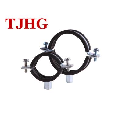 China Heavy Duty Hot Sale Sizes All China Standard Heavy Duty Pipe Clamp With Rubber Cushion for sale