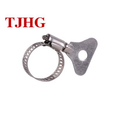 China Pipe Clamp Adjustable American Style Hose Clamp With Butterfly Wrench for sale