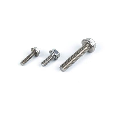 China 304 Stainless Steel Flange Hexagonal Bolt with Outer Hexagonal Head M5 M6 M8 M10 M12 for sale