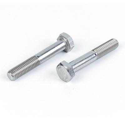 China Plain Finish Aanpasbaar M5 M8 roestvrij staal Hex Bolts DIN931 304 316 Halve draad Bolt Te koop