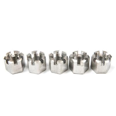 China Fastening Stainless Steel 304 316 Slotted Nuts DIN935 Hex Nut Control 100% Inspected for sale