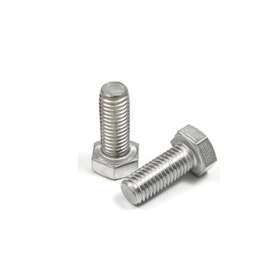 China Longer Full Thread Hexagon Bolt Plain Finish Stainless Steel 304 Bolts for sale