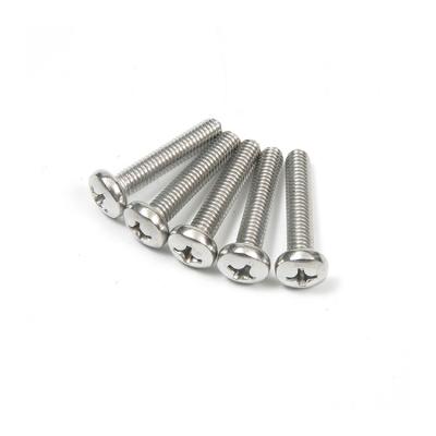 China Full Thread Type M2 M2.5 M3 M4 M5 M6 M8 GB818 304 Stainless Steel Cross Phillips Round Pan Head Bolt Screw for sale