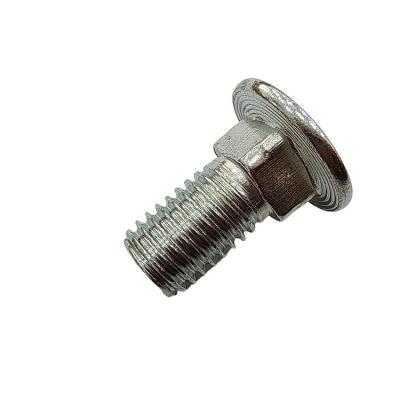 China Stainless steel carriage bolt M12 round head square neck with flat head DIN standard for sale