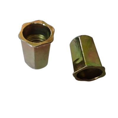 China Yellow Zinc Plated Carbon Steel Small Head Full Hex Open Rivet Nut for Heavy Industry for sale